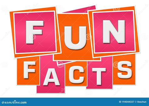 fun facts orange pink squares stripes stock illustration illustration