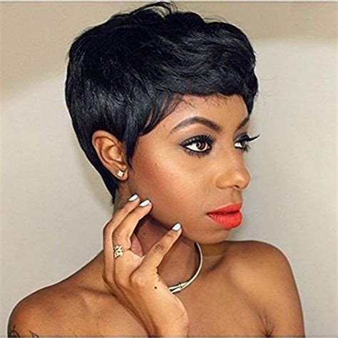 afro wigs short curly pixie cut wigs  black women african american