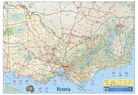 victoria state wall map ubd buy large wall map  vic vrogueco