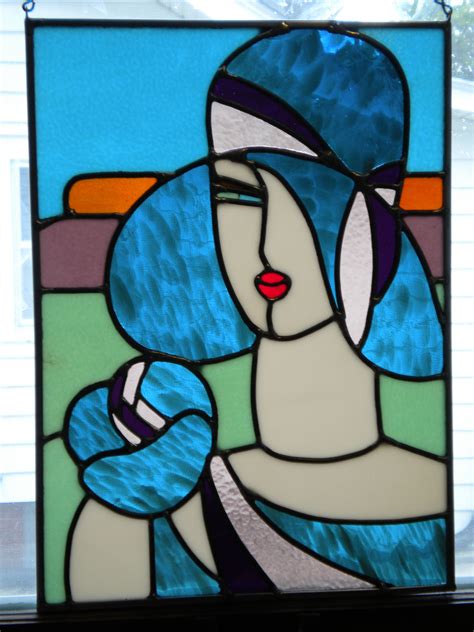 Art Deco Stained Glass Lady I Love Art Deco And Stained Glass So