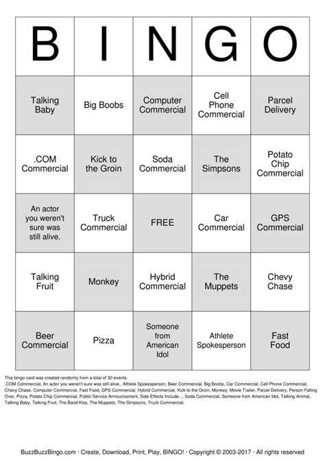 commercial bingo bingo cards   print  customize