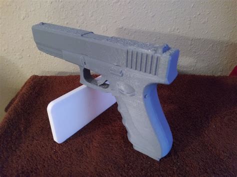 printed glock  mm hand gun prop gun  model etsy