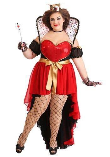 plus size sparkling queen of hearts women s