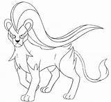 Pokemon Pyroar Coloring Pages Litleo Coloriage Female Colouring Coloriages Template sketch template