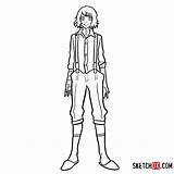 Ghoul Tokyo Juuzou Suzuya Growth Draw Sketchok Step Easy sketch template