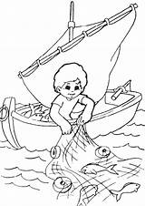 Fisherman Coloring Pages Printable Books sketch template