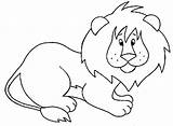 Lion Coloring Pages Template Cartoon Cute Preschool Printable Color Animal Little Templates Sheets Getcoloringpages Library Clipart Animals sketch template