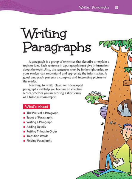 writing paragraphs thoughtful learning