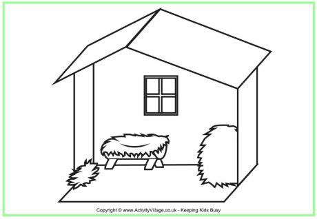 stable colouring page nativity coloring pages nativity coloring