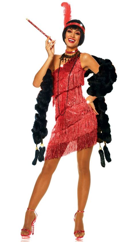 Adult Sexy Red Flapper Costume Candyapplecostumes