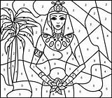 Coloring Printable Egypt Egyptian Pages Princess Color Number Colouring Ancient Kids Princesses Hard Numbers Printables Hidden Crafts Print Choose Board sketch template