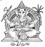 Coloring Ganesha Pages Buddha Printable Color Drawing Sheets Print Books Book Library Clipart Popular Wonder Getdrawings sketch template