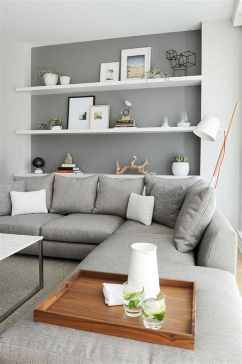 cool  creative living room floating shelves  great home
