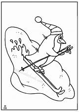 Coloring Pages Getdrawings Skiing sketch template