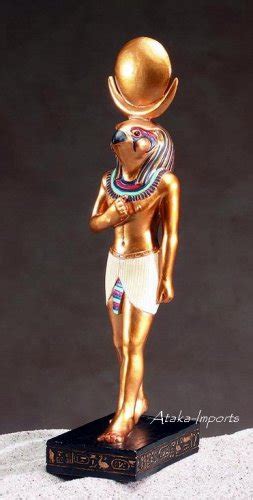egyptian horus falcon golden statue 5077