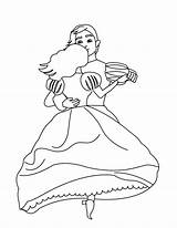 Dancing Coloring Princesses Pages Couple Barbie Twelve Kids Index Gif Print Popular sketch template