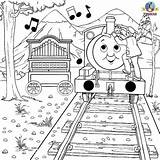 Thomas Coloring Pages Train Friends Percy Games Colouring Tank Engine Kids Christmas Color Toys Musical Instrument Calliope Cute sketch template