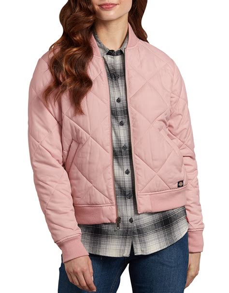 dic fj dickies womens quilted bomber jacket