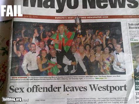 newspaper fail sex offender given grand send off photo huffpost