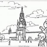 Coloring Moscow Kremlin Pskov Cathedral Trinity sketch template