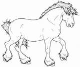 Shire Caballo Horse Caballos Lineart Salvaje Draft Gratistodo Colouring sketch template