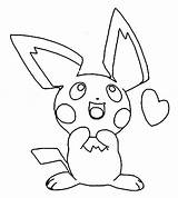 Pichu Pikachu Getcolorings Litte sketch template