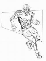 Football Coloring Player Nfl Pages Drawing Drawings Redskins Players Patrick Mahomes Quarterback Sports Line Printable American Clipart Cliparts Sketch Color sketch template