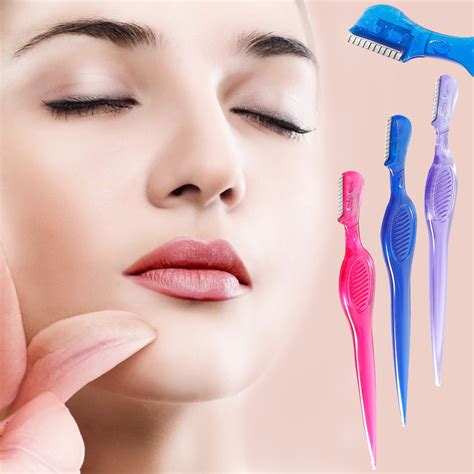 Women Face Eyebrow Hair Removal Safety Razor Trimmer Shaver Straight