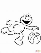 Elmo Coloring Pages Printable Basketball Baby Plays Color Drawing Abby Cadabby Happy Playing Getcolorings Sesame Street Getdrawings Colorings Print Paper sketch template