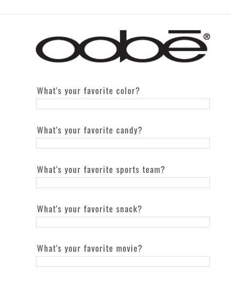 favorite  questionnaire form template jotform