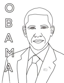 barack obama coloring page