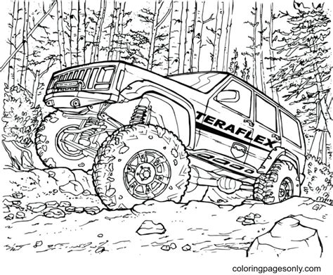 jeeps coloring pages coloring home