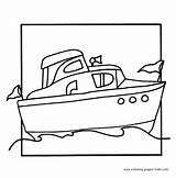 Coloring Pages Boat Kids Color Boats Transportation Printable Sheets Ships Transport Water Sheet Truck Plate Found sketch template