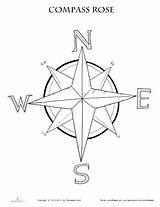 Compass Rose Coloring Map Printable Drawing Pages Skills Worksheet Maps Grade Directions Template Kids Worksheets Sheet Activities Studies Social Education sketch template