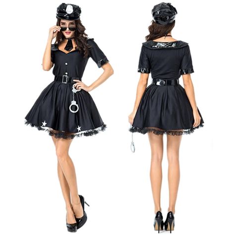 Buy Halloween Sexy Cop Uniform Black