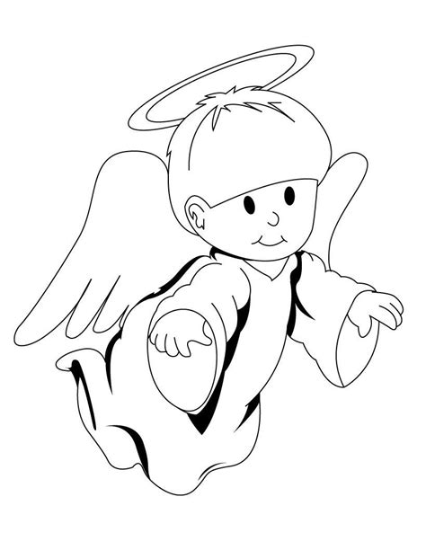 baby angel coloring pages  getcoloringscom  printable