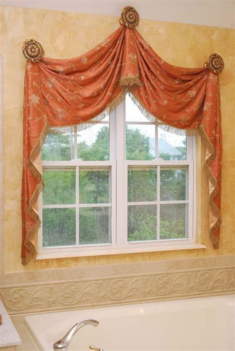 raised swags arched window treatments valance window treatments window decor