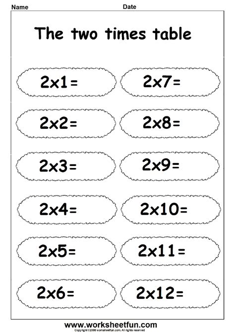 multiplication times tables worksheets 2 3 4 6 7 8 9 10 11