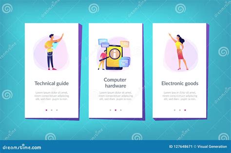 user guide app interface template stock vector illustration  info coherent