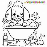 Coloring Bath Dog Tub Bubble Taking Clipart Book Bathtub Pages Vector Stock Outline Shutterstock Drawing Color Printable Getdrawings Alamy Transparent sketch template