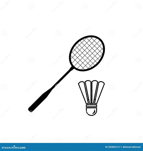 badminton racket icon stock vector illustration  fitness