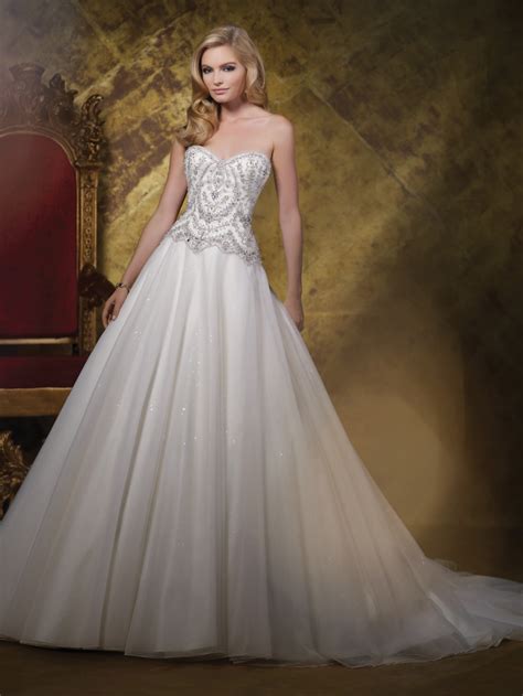 High Fashion Princess Ball Gown Wedding Dresses 2015 Sweetheart Bling