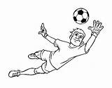 Goalkeeper Soccer Coloring Football Coloringcrew Print sketch template