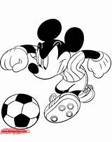 Mickey Soccer Coloring Pages Mouse Ball Disneyclips Running sketch template