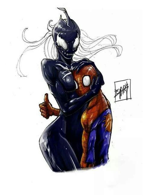 Spiderman And Female Venom Spiderman Art Venom Comics Marvel Spiderman