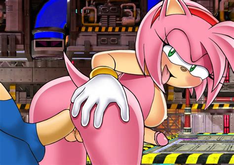 rule 34 amy rose anal anal sex ass bent over futanari herm male on futa male on herm sonic