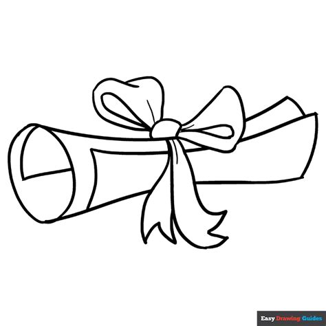 scroll coloring page easy drawing guides
