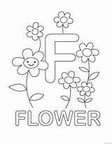 Letter Coloring Pages Flower Coloring4free Related Posts sketch template