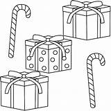 Christmas Candy Coloring Pages Gifts Library Clipart Drawing Kids sketch template