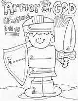 Armor God Coloring Pages Armour Kids Bible Printable School Lesson Sunday Preschool Lessons Crafts Activities Drawing Sheet Christmas Whole Craft sketch template
